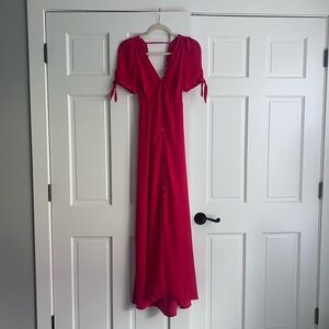 Express Silky Red Maxi Dress 0